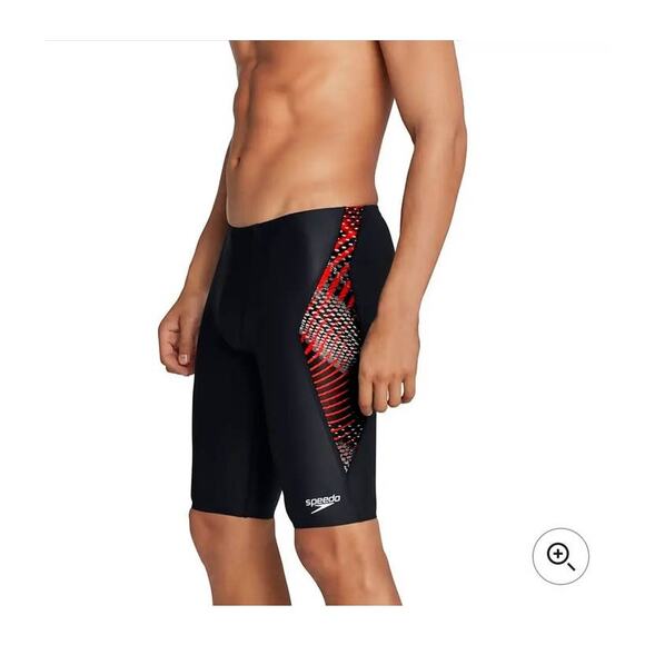 NWT Speedo Coded Riff Jammer swim shorts - 38 - black red - 38 - Picture 2 of 4